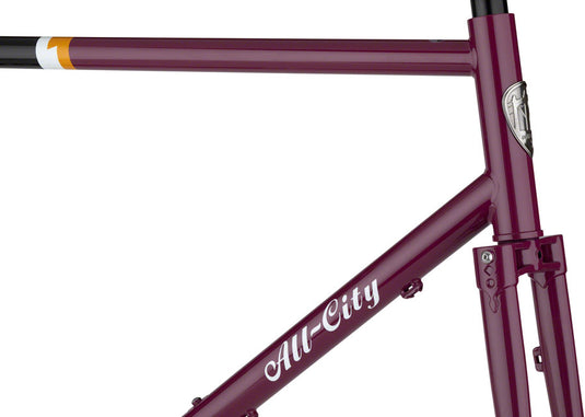 All-City Gorilla Monsoon Frameset - 650b, Steel, Charred Berry, 49cm