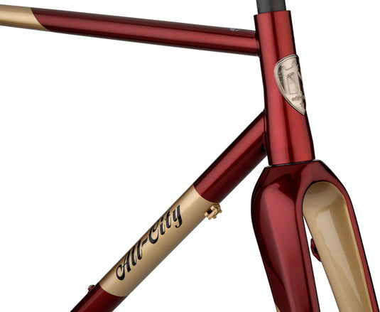 All-City Cosmic Stallion Frameset - 700c, Steel, Currant and Cream, 49cm