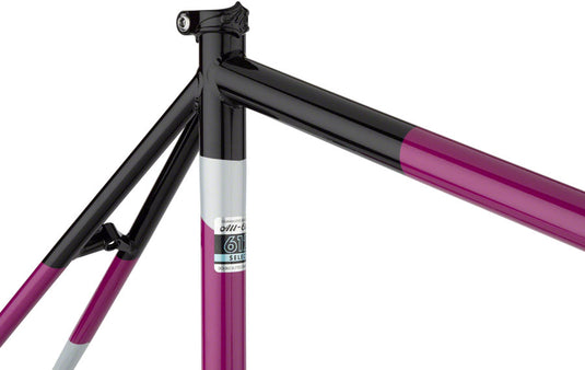 All-City Big Block Frameset - 700c, Steel, Midnight/Frost/Violet, 52cm