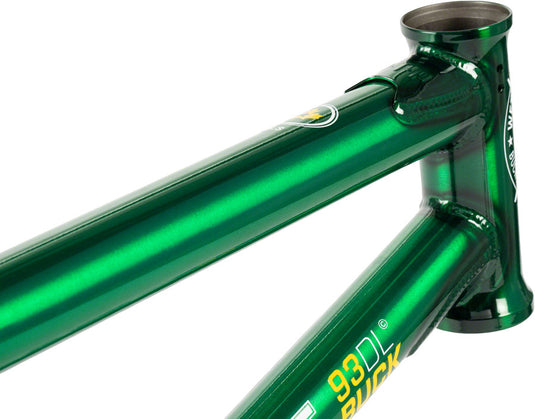 We The People Buck BMX Frame - 20.75" TT, Translucent Green