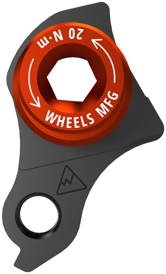 Wheels Manufacturing Universal Derailleur Hanger - 404-3, For Frames designed to accept SRAM UDH, Black/Orange