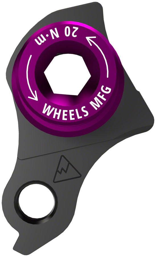 Load image into Gallery viewer, Wheels Manufacturing Universal Derailleur Hanger - 404-7, For Frames designed to accept SRAM UDH, Black/Purple
