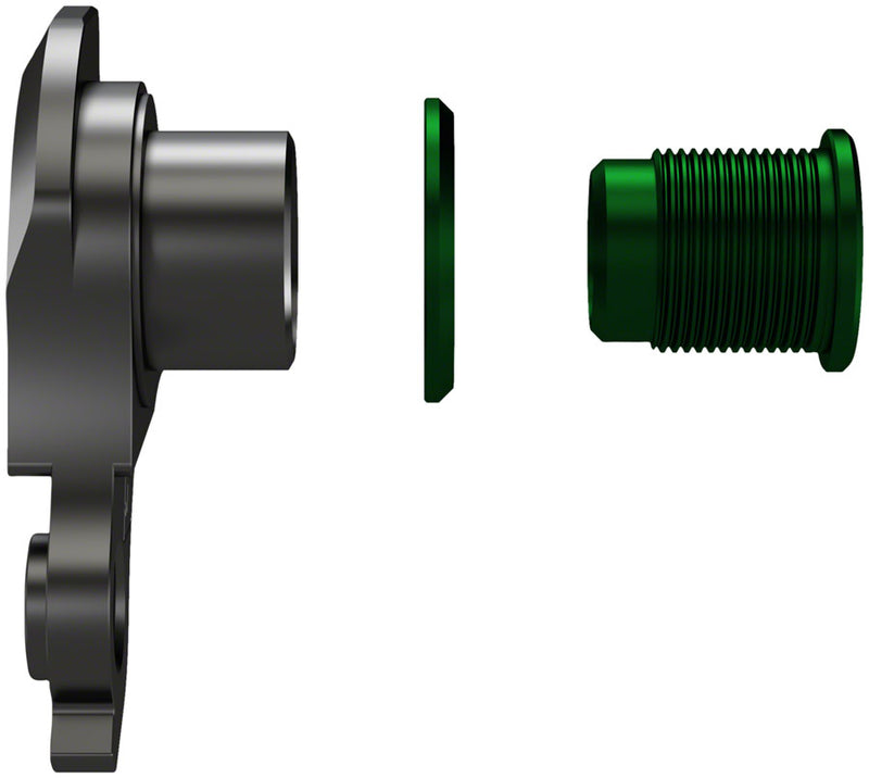 Load image into Gallery viewer, Wheels Manufacturing Universal Derailleur Hanger - 404-9, For Frames designed to accept SRAM UDH, Black/Green
