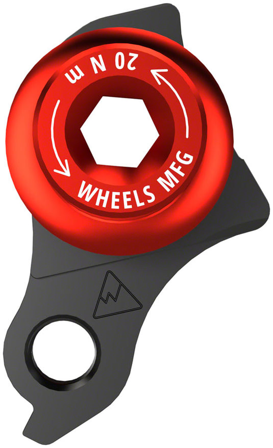 Wheels Manufacturing Universal Derailleur Hanger - 487-1, For Trek ABP MTB Frames designed to accept SRAM UDH, Black/Red