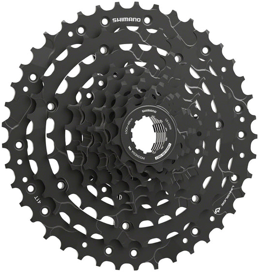 Shimano CUES  CS-LG300-9 Cassette - 9-Speed, 11-41t, LINKGLIDE, Black