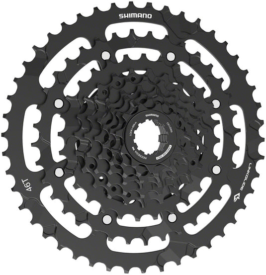 Shimano CUES  CS-LG300-9 Cassette - 9-Speed, 11-46t, LINKGLIDE, Black