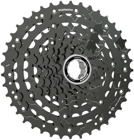 Shimano CUES  CS-LG400-9 Cassette - 9-Speed, 11-41t, LINKGLIDE, Black