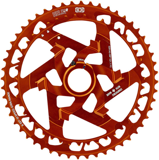 e*thirteen Helix Race Cassette - 12-Speed, 9-52t, Naranja