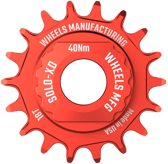 Wheels Manufacturing SOLO-XD XD/XDR Single Speed Conversion Kit - 18t, For SRAM XD/XDR Freehub, Red