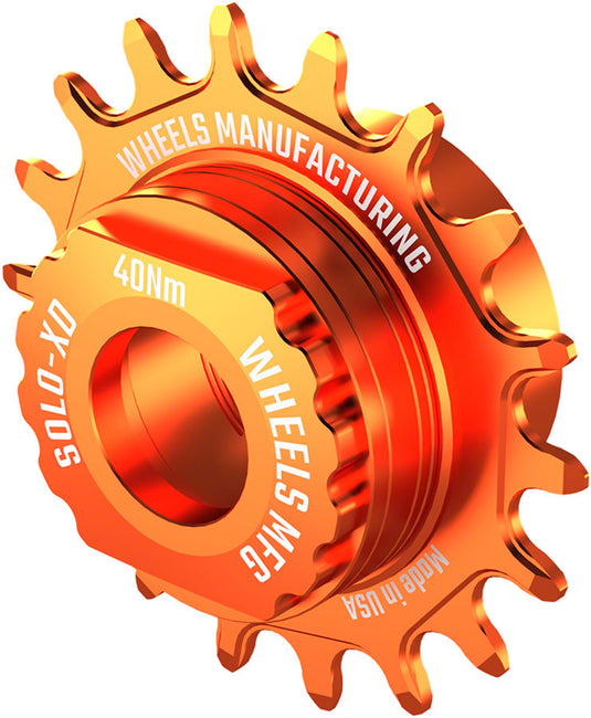 Wheels Manufacturing SOLO-XD XD/XDR Single Speed Conversion Kit - 18t, For SRAM XD/XDR Freehub, Orange