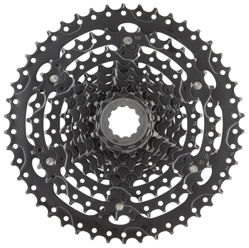 Load image into Gallery viewer, microSHIFT Sword Black 1x9-Speed Groupset - Includes Brake/Shifters, Rear Derailleur Medium Cage, 11-46t Cassette
