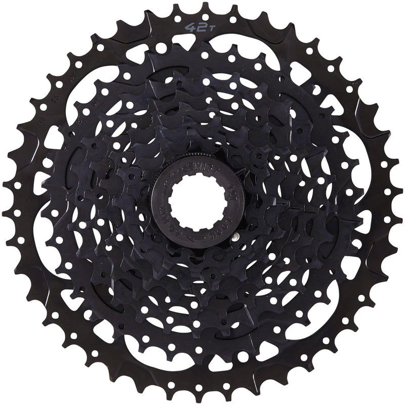 Load image into Gallery viewer, microSHIFT Sword Black 1x9-Speed Groupset - Includes Brake/Shifters, Rear Derailleur Medium Cage, 11-42t Cassette
