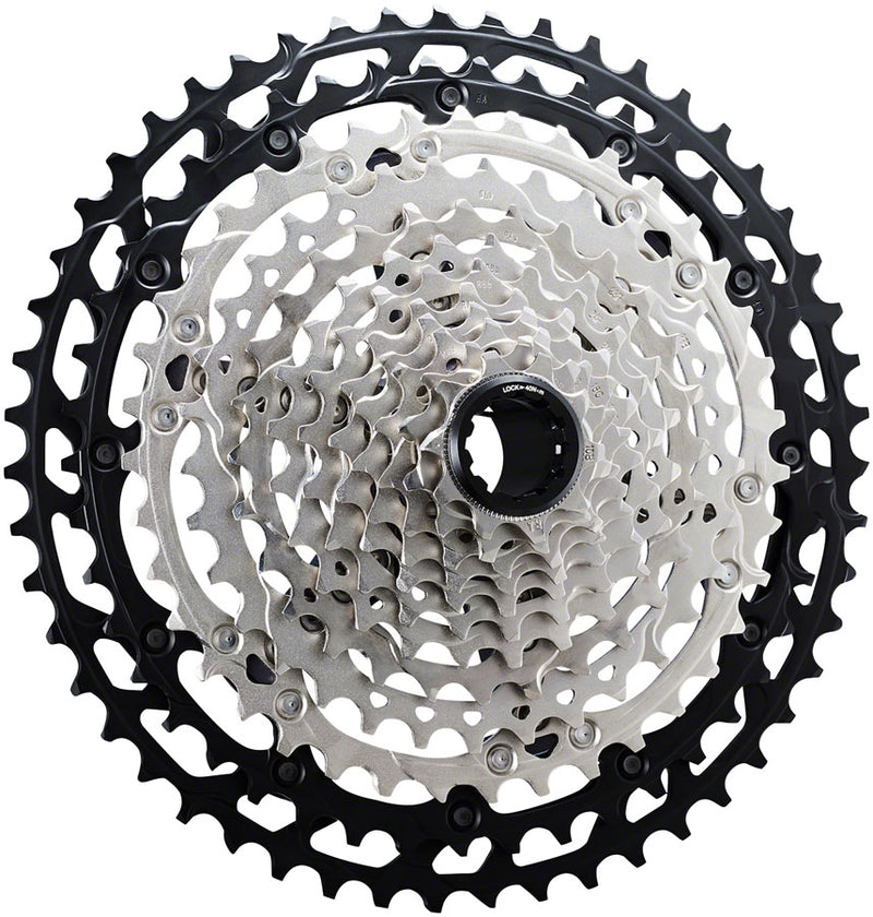 Load image into Gallery viewer, Shimano XT CS-M8100 Cassette - 12-Speed, 10-51t, Silver/Black, Micro Spline
