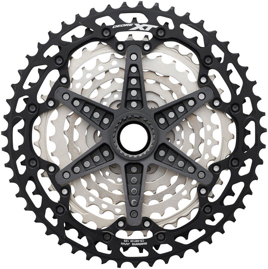 Shimano XT CS-M8100 Cassette - 12-Speed, 10-45t, Silver/Black, Micro Spline