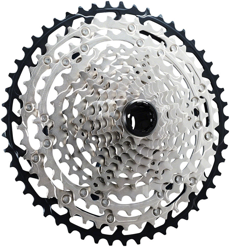 Load image into Gallery viewer, Shimano SLX CS-M7100 Cassette - 12-Speed, 10-51t, Silver/Black, Micro Spline
