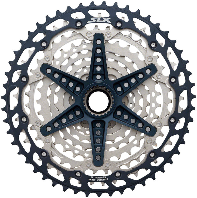 Load image into Gallery viewer, Shimano SLX CS-M7100 Cassette - 12-Speed, 10-51t, Silver/Black, Micro Spline
