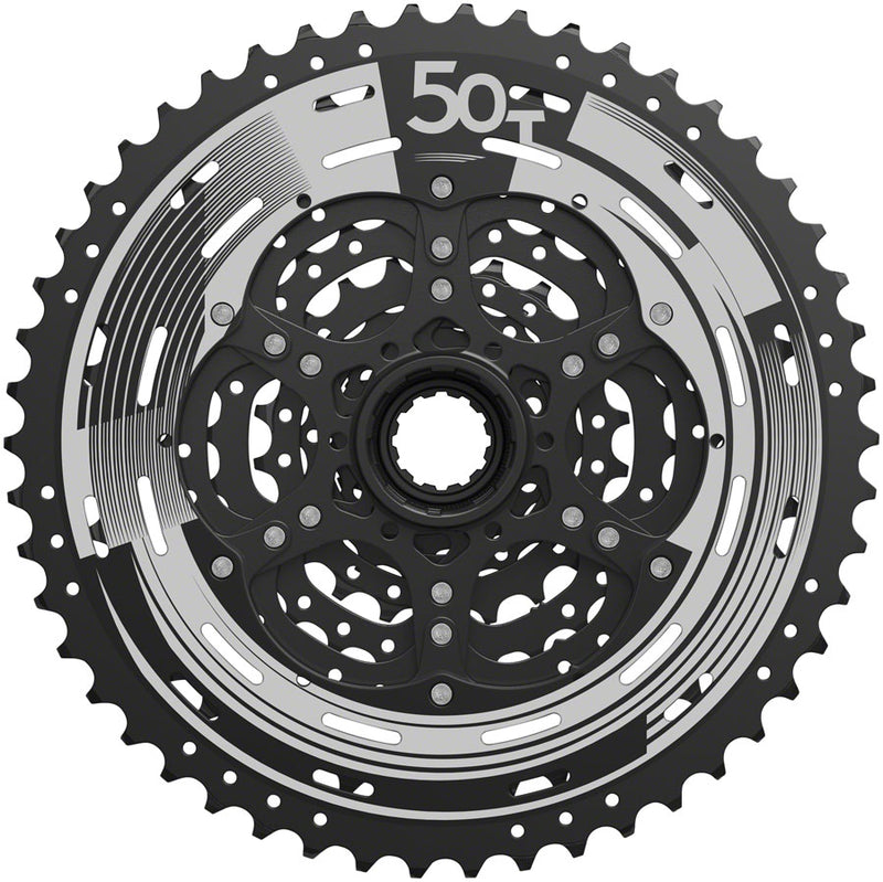 Load image into Gallery viewer, SunRace M993 Cassette - 9 Speed, 11-50t, ED Black, Alloy Spider and Lockring
