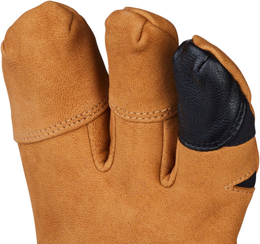 45NRTH 2024 Sturmfist 4 LTR Leather Gloves - Tan/Black, Lobster Style, 2X-Large