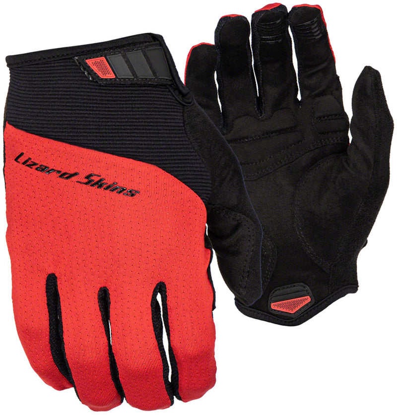 Load image into Gallery viewer, Lizard Skins Monitor Traverse Gloves - Crimson Red, Full Finger, Medium
