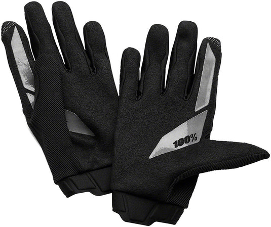 100% Ridecamp Gloves - Black, Full Finger, Women's, Large