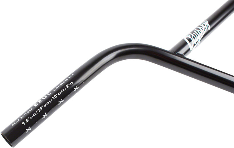 Load image into Gallery viewer, Odyssey Broc BMX Handlebar 22.2mm Clamp 9.in Backsweep 10° Steel Black MTB
