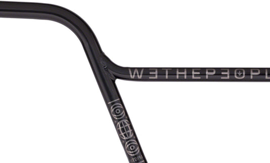 We The People Utopia Handlebar 9.75in Rise 22.2mm 5° Clamp Black ED Steel BMX