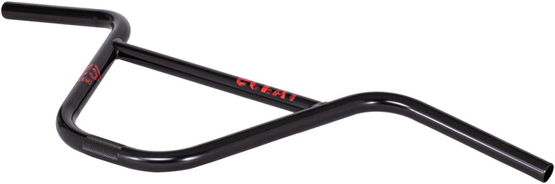 Load image into Gallery viewer, Eclat Controller Handlebar 25.4mm Clamp 9.75in Rise 11° Back Sweep Blk Steel BMX
