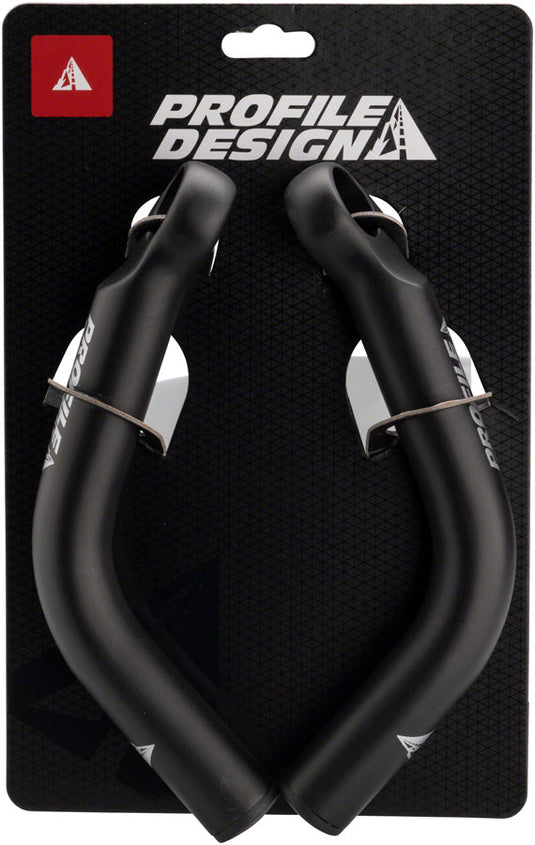 Profle Design Boxer Bar Ends: Black L-Bend Bicycle Handlebar End Grips