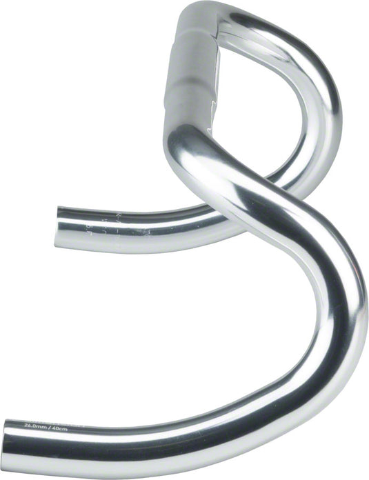 Dimension Short Drop Handlebar 26mm Clamp 40cm Width 340g Silver Aluminum