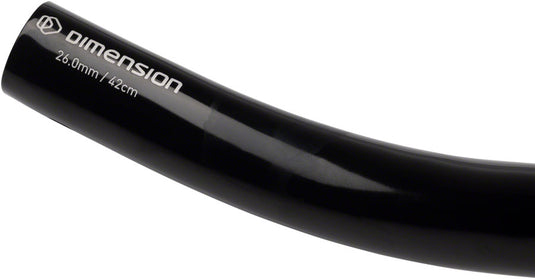 Dimension Short Drop Handlebar 26mm 42cmWidth 340g Black Aluminum