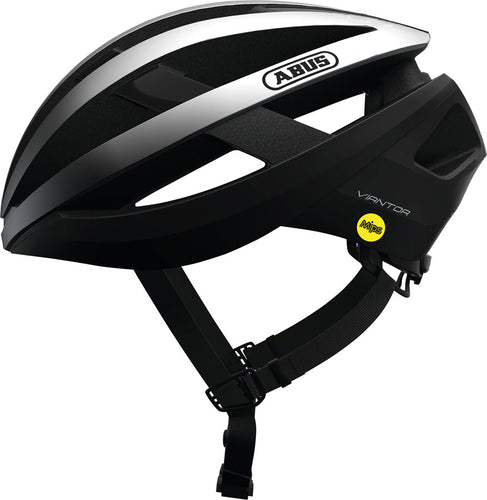 Abus-Viantor-Helmet-Medium-(52-58cm)-Half-Face-MIPS-Adjustable-Fitting-Semi-Enclosing-Plastic-Ring-Ponytail-Compatible-Acticage-Silver-HLMT4916-Bicycle-Helmets