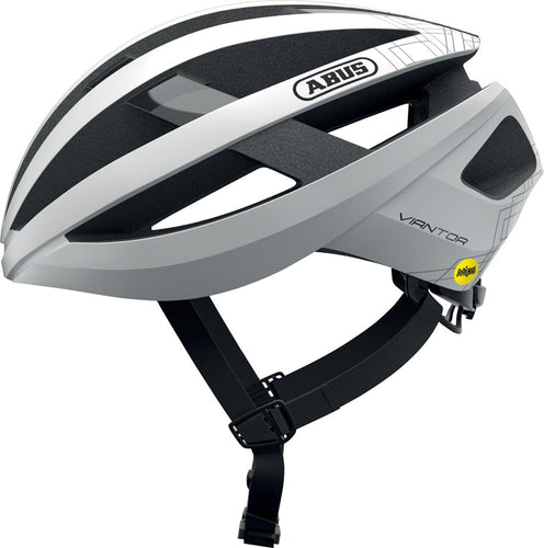 Abus-Viantor-Helmet-Medium-(52-58cm)-Half-Face-MIPS-Adjustable-Fitting-Semi-Enclosing-Plastic-Ring-Ponytail-Compatible-Acticage-White-HLMT4935-Bicycle-Helmets