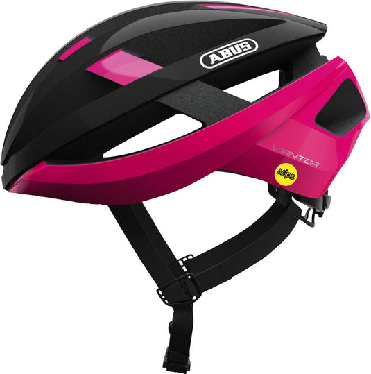 Abus-Viantor-Helmet-Small-(51-55cm)-Half-Face-MIPS-Adjustable-Fitting-Semi-Enclosing-Plastic-Ring-Ponytail-Compatible-Acticage-Pink-HLMT4939-Bicycle-Helmets