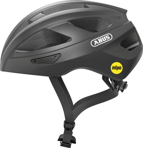 Abus-Macator-Helmet-Small-(51-55cm)-Half-Face-MIPS-Zoom-Ace-Urban-System-Fidlock-Magnetic-Strap-Buckle-Bug-Mesh-Ponytail-Compatible-Gray-HLMT4911-Bicycle-Helmets