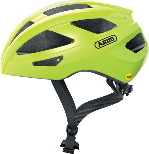 Abus-Macator-Helmet-Small-(51-55cm)-Half-Face-MIPS-Zoom-Ace-Urban-System-Fidlock-Magnetic-Strap-Buckle-Bug-Mesh-Ponytail-Compatible-Yellow-HLMT4924-Bicycle-Helmets