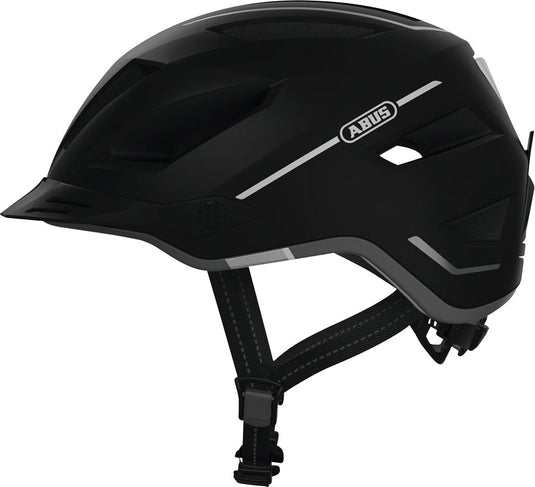 Abus-Pedelec-2.0-Helmet-Large-(56-62cm)-Half-Face-Visor-Zoom-Ace-Urban-Fidlock-Magnet-Strap-Buckle-Reflectors-With-Light-Black-HE5040-Bicycle-Helmets