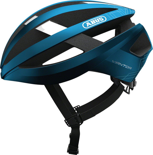 Abus-Viantor-Helmet-Medium-(52-58cm)-Half-Face-Adjustable-Fitting-Semi-Enclosing-Plastic-Ring-Ponytail-Compatible-Acticage-Blue-HE5063-Bicycle-Helmets