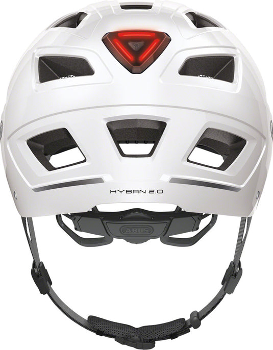 Abus Hyban 2.0 LED Helmet Zoom Ace Fit Fidlock Magnet Buckle Polar White, Large