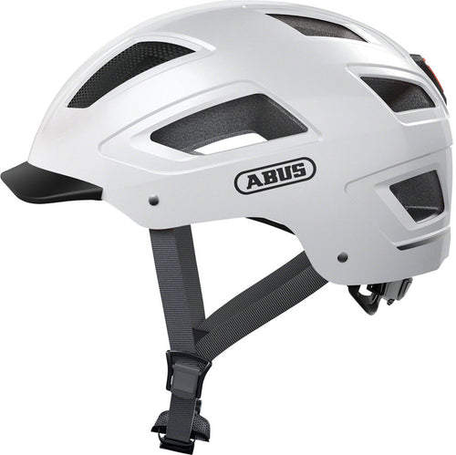 Abus-Hyban-2.0-Helmet-Medium-Half-Face-Zoom-Ace-Urban-System-With-Light-Visor-Fidlock-Magnetic-Strap-Buckle-Reflector-Bug-Mesh-Ponytail-Compatible-White-HE5087-Bicycle-Helmets