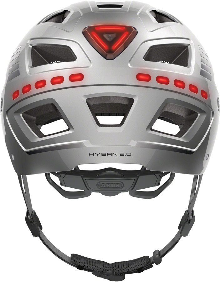 Load image into Gallery viewer, Abus Hyban 2.0 LED Helmet - Signal Silver, Medium
