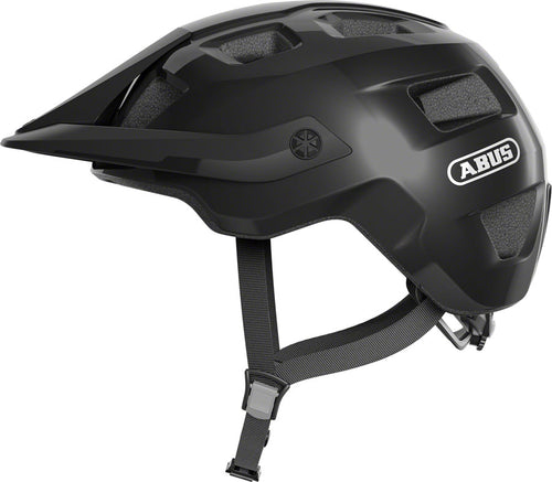 Abus-MoTrip-Helmet-Large-(57-61cm)-Half-Face-Visor-Adjustable-Fitting-Adjustable-Strap-Divider-Ponytail-Compatible-Black-HLMT5233-Bicycle-Helmets