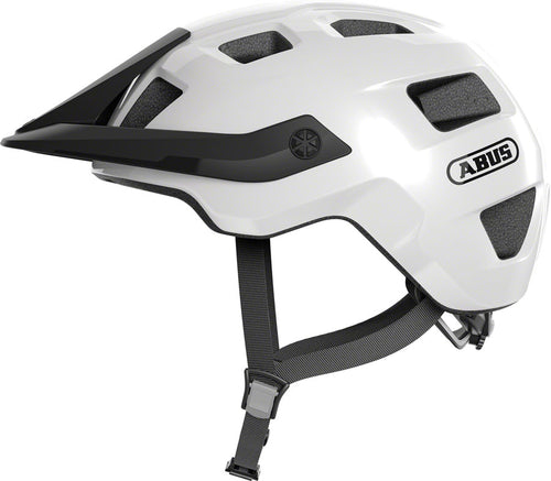 Abus-MoTrip-Helmet-Small-(51-55cm)-Half-Face-Visor-Adjustable-Fitting-Adjustable-Strap-Divider-Ponytail-Compatible-White-HLMT5228-Bicycle-Helmets