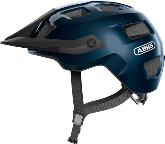 Abus-MoTrip-Helmet-Medium-(54-58cm)-Half-Face-Visor-Adjustable-Fitting-Adjustable-Strap-Divider-Ponytail-Compatible-Blue-HLMT5234-Bicycle-Helmets