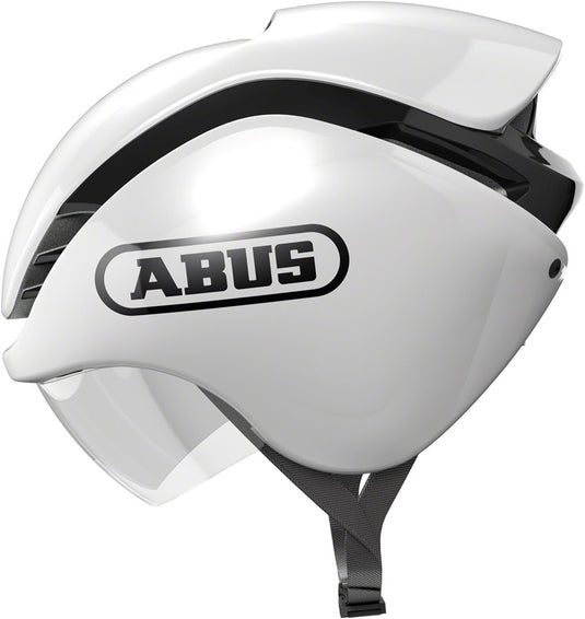 Abus-GameChanger-Tri-Helmet-Small-(51-55cm)-Half-Face-Magnetic-Fixed-Anti-Fog-Visor-Fidlock-Magnetic-Strap-Buckle-Zoom-Ace-Fit-System-White-HLMT5236-Bicycle-Helmets