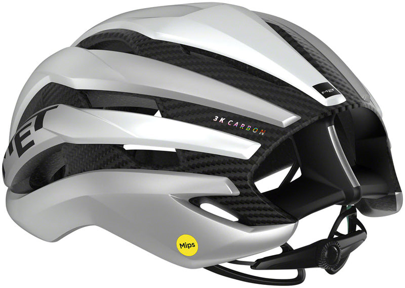 Load image into Gallery viewer, MET Trenta 3K Carbon MIPS Helmet In-Mold EPS Matte White/Silver Metallic, Small
