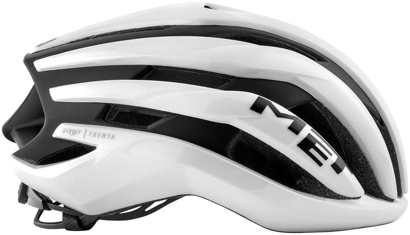 Load image into Gallery viewer, MET Trenta MIPS Road Tri/TT Helmet In-Mold EPS Matte/Glossy White/Black, Large
