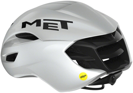 MET Manta MIPS Road Tri/TT Helmet In-Mold EPS Glossy White Holographic, Large