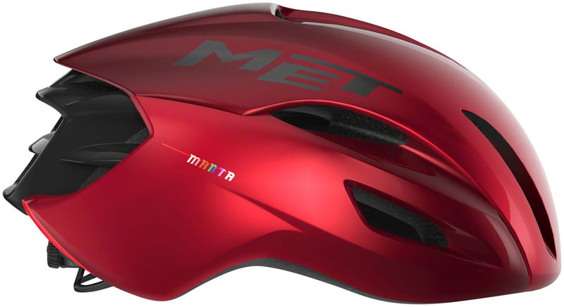 Load image into Gallery viewer, MET Manta MIPS Tri/TT Helmet In-Mold Fidlock Buckle Glossy Red Metallic, Small
