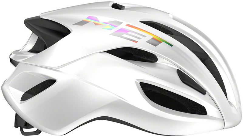 Load image into Gallery viewer, MET Rivale MIPS Helmet In-Mold Safe-T Upsilon Glossy White Holographic Medium
