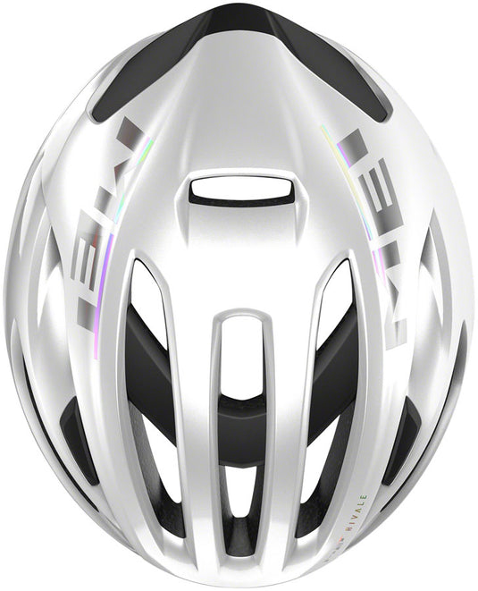 MET Rivale MIPS Helmet In-Mold Safe-T Upsilon Fit Glossy White Holographic Large